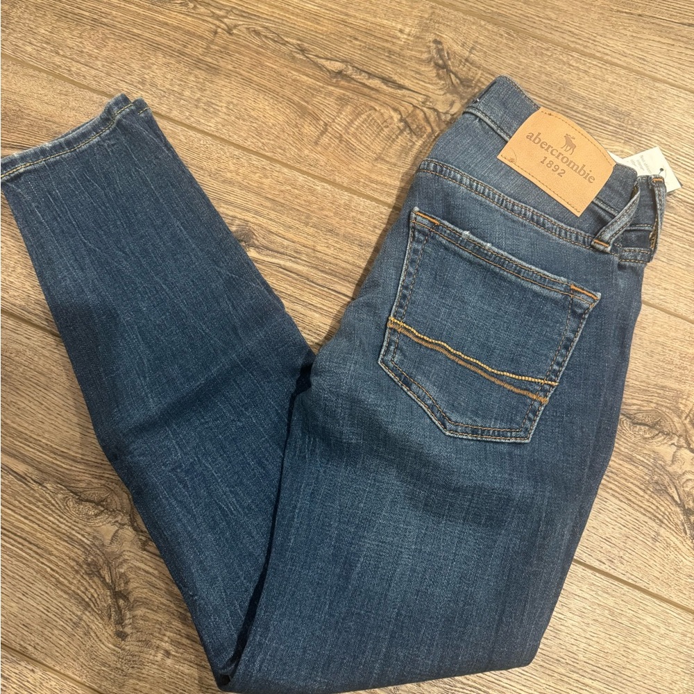 Abercrombie & Fitch Boys Super Skinny Blue Jeans